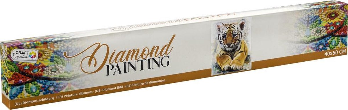 Diamond painting | Welpje | Afmeting: 40 x 50 CM | Inclusief diamond painting pen | Diamond painting volwassenen